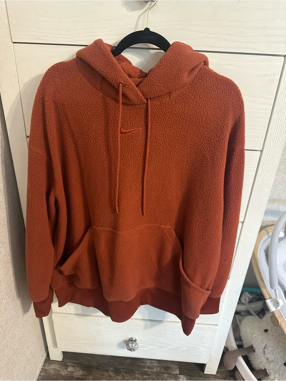 Nike Burnt Orange Sherpa Hoodie